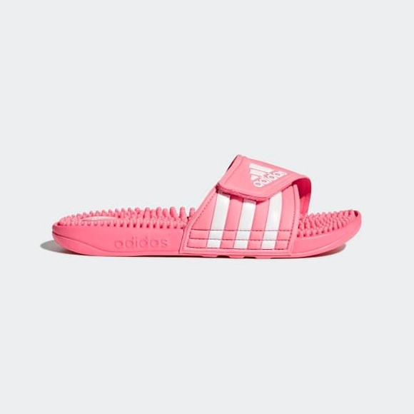 pink adidas flip flops